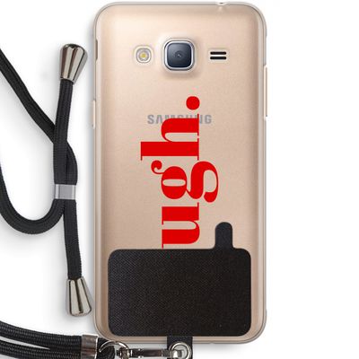 Ugh: Samsung Galaxy J3 (2016) Transparant Hoesje met koord