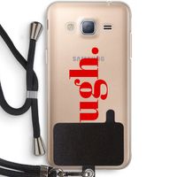 Ugh: Samsung Galaxy J3 (2016) Transparant Hoesje met koord