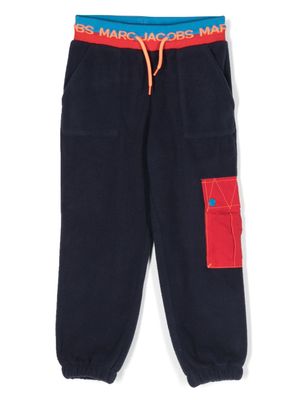 Marc Jacobs Kids pantalon à taille à logo - Bleu