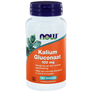 NOW Kalium Gluconaat 100mg Tabletten