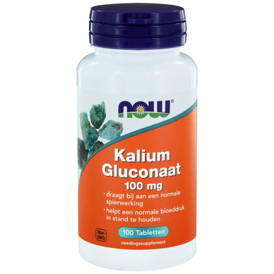 NOW Kalium Gluconaat 100mg Tabletten