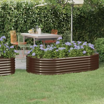 Plantenbak 175x100x36 cm gegalvaniseerd staal bruin