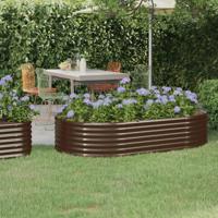 Plantenbak 175x100x36 cm gegalvaniseerd staal bruin