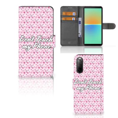Sony Xperia 10 IV Portemonnee Hoesje Flowers Pink DTMP | Portemonnee hoesje Sony Xperia 10 IV Portemonnee Hoesje Flowers Pink DTMP | Portemonnee hoesje