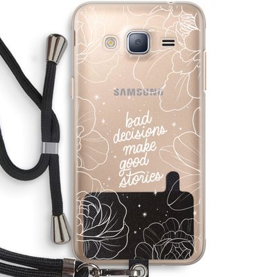 Good stories: Samsung Galaxy J3 (2016) Transparant Hoesje met koord