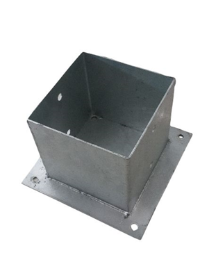 Waelbers Paalhouder op plaat 151mm, thermisch verzinkt (FV) - 1 Stuk(s) - 42836353.99