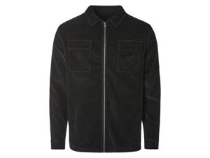 LIVERGY Corduroy heren jas (XL, Zwart)