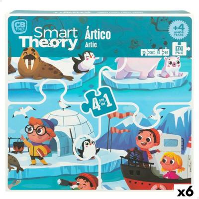 Kinderpuzzel Colorbaby Artic 4-in-1 174 Onderdelen 136 x 34 cm (6 Stuks)