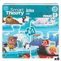 Kinderpuzzel Colorbaby Artic 4-in-1 174 Onderdelen 136 x 34 cm (6 Stuks)