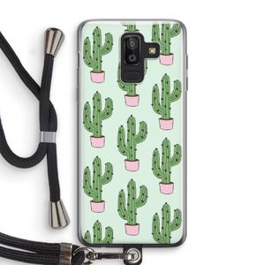 Cactus Lover: Samsung Galaxy J8 (2018) Transparant Hoesje met koord