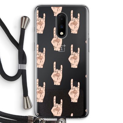 Rock: OnePlus 7 Transparant Hoesje met koord