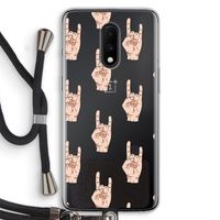 Rock: OnePlus 7 Transparant Hoesje met koord