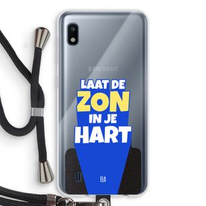 Laat de zon in je hart: Samsung Galaxy A10 Transparant Hoesje met koord