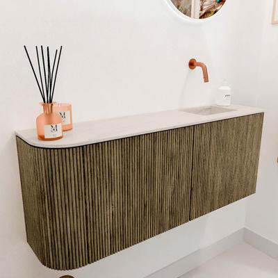 Toiletmeubel Mondiaz Joya Dlux | 101.6 cm | Meubelkleur Dusk | Faye wastafel Meli Wasbak Rechts | Zonder kraangat(en)