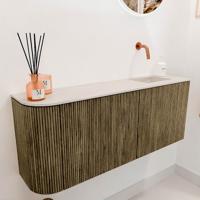 Toiletmeubel Mondiaz Joya Dlux | 101.6 cm | Meubelkleur Dusk | Faye wastafel Meli Wasbak Rechts | Zonder kraangat(en)