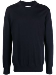 Jil Sander pull en laine à col rond - Bleu