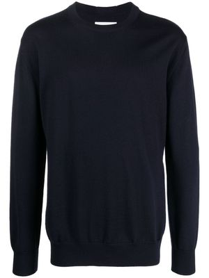 Jil Sander pull en laine à col rond - Bleu