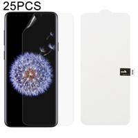 25 stuks zachte hydrogel film volledige dekking front beschermer met alcohol katoen + kraskaart voor Galaxy S9