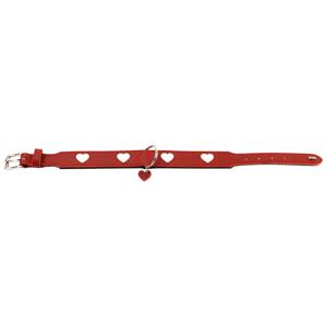 Hunter 69901 hond & kat halsband Rood, Wit Leer XS-S Standaard halsband