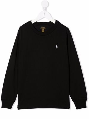 POLO RALPH LAUREN KIDS pull à logo brodé - Noir