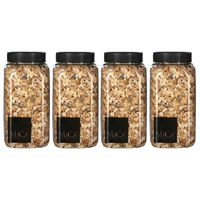 4x Decoratie/hobby steentjes mini licht bruin 650 ml