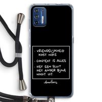 Mijn Motto's: Motorola Moto G9 Plus Transparant Hoesje met koord