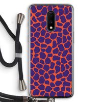 Purple Giraffe: OnePlus 7 Transparant Hoesje met koord