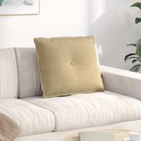 VidaXL Rugkussen grijs groen 60 x 50 cm cordstof