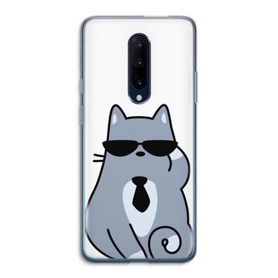 Cool cat: OnePlus 7 Pro Transparant Hoesje