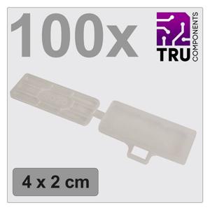 TRU COMPONENTS TC-12888608 T24CA084 Kabelmarkeringdrager Markeringsvlak: 18 x 42 mm Transparant Aantal markeringen: 100 100 stuk(s)