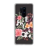 Hello in flowers: OnePlus 8 Pro Transparant Hoesje