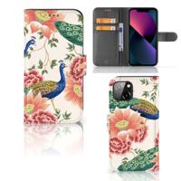 Telefoonhoesje | Met pasjeshouder | voor Apple iPhone 13 Pink Peacock