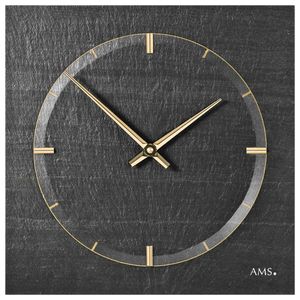 AMS W9516 Wandklok Leisteen - Aluminium