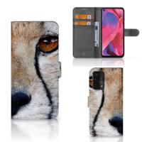 OPPO A54 5G | A74 5G | A93 5G | Telefoonhoesje | Met pasjeshouder | Cheetah