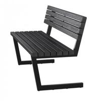 Moderne Terrasbank Relax - 150 CM - Zwart