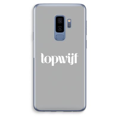 Topwijf Grijs Wit: Samsung Galaxy S9 Plus Transparant Hoesje