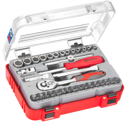 Connex Dopsleutelset Profi 1/4 40Dlg - COX580235