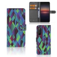 Sony Xperia 1 II | Book Case | Abstract Green Blue
