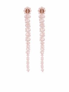 Simone Rocha boucles d'oreilles pendantes à perles - Rose