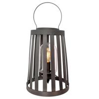Buitenlamp grijs vloerlamp By Rydens &apos;Delphia&apos; modern e27 fitting rond staal 600mm