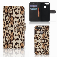 Huawei Y6 2018 Telefoonhoesje met Pasjes Leopard - thumbnail