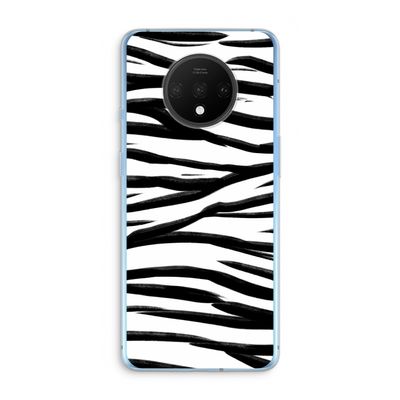 Zebra pattern: OnePlus 7T Transparant Hoesje