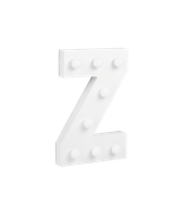 Letter Z met licht hoogte 17 cm breedte 11 cm Letter Z met licht hoogte 17 cm breedte 11 cm