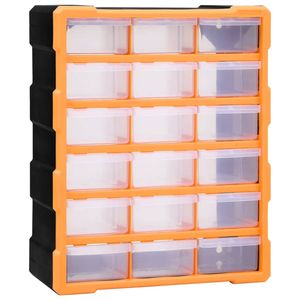 vidaXL Organiser met 18 medium lades 38x16x47 cm