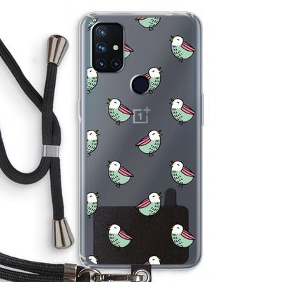 Vogeltjes: OnePlus Nord N10 5G Transparant Hoesje met koord