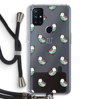 Vogeltjes: OnePlus Nord N10 5G Transparant Hoesje met koord