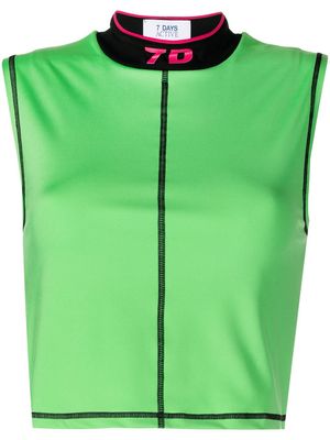 7 DAYS Active haut Picabo à bande logo - Vert