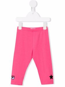 Chiara Ferragni Kids legging à logo imprimé - Rose