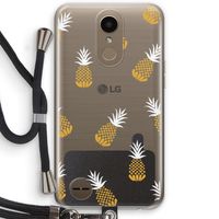 Ananasjes: LG K10 (2017) Transparant Hoesje met koord