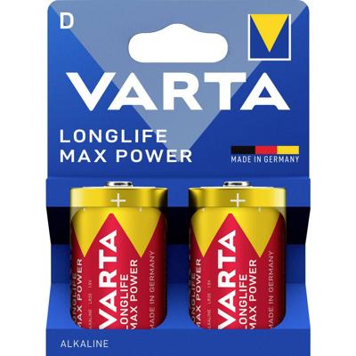 Varta VARTA Longlife Max Power D Blister 2 D batterij (mono) Alkaline 1.5 V 2 stuk(s)